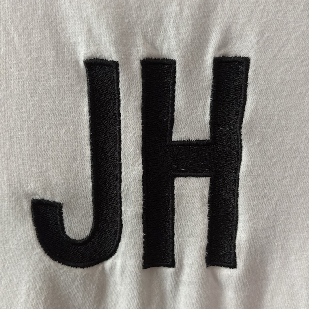 BTS Embroidered “JH” (JHOPE) white, M t-shirt..